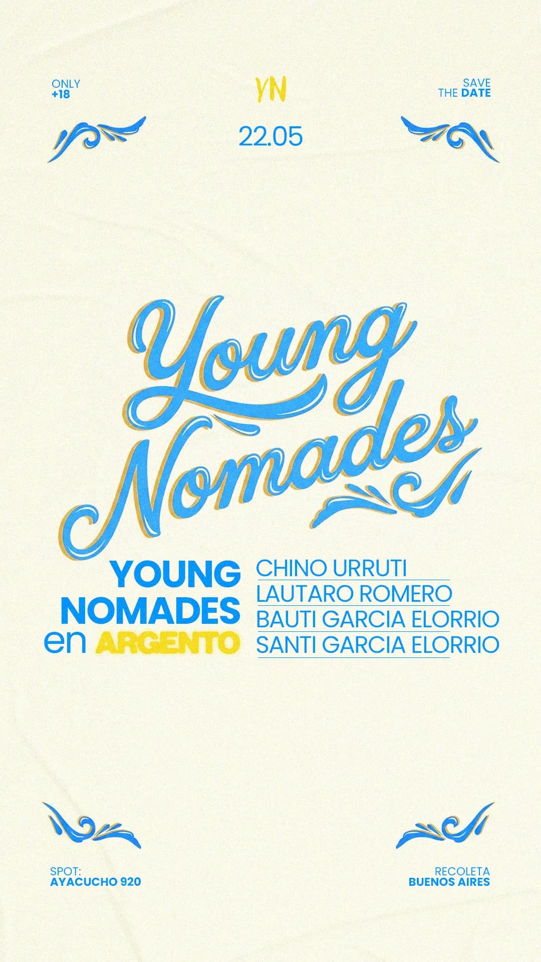 22/05 | VIERNES DE ARGENTO x YOUNG NOMADES (PEÑA Y CACHENGUE)
